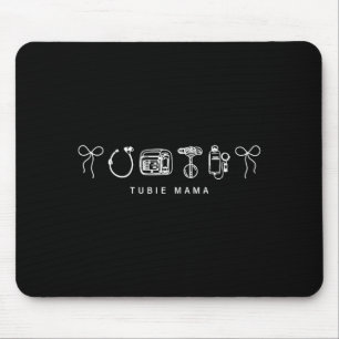G-Tube Awareness Coquette Bow Tubie Mom Feeding Mouse Pad