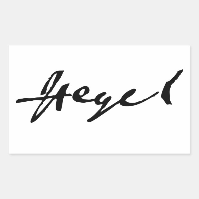 G. W. F. Hegel signature Sticker (Front)