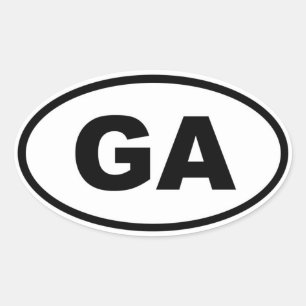 GA Georgia Oval Sticker