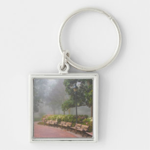GA Savannah, Azaleas along brick sidewalk and Keychain