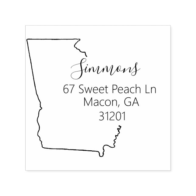 GA | State of Georgia Return Address Stamp (Design)