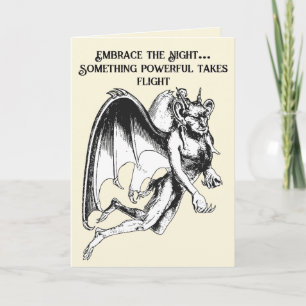 Gaap Demon As A Human With Huge Bat Wings Card