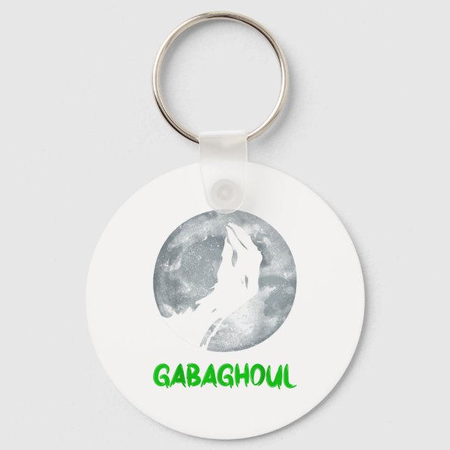 Gabaghoul Funny Hand Moon Bigfoot Santa Christmas  Keychain (Front)