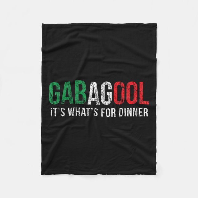 Gabagool Cacola Meat Lover New Jersey Italian Gift Fleece Blanket (Front)