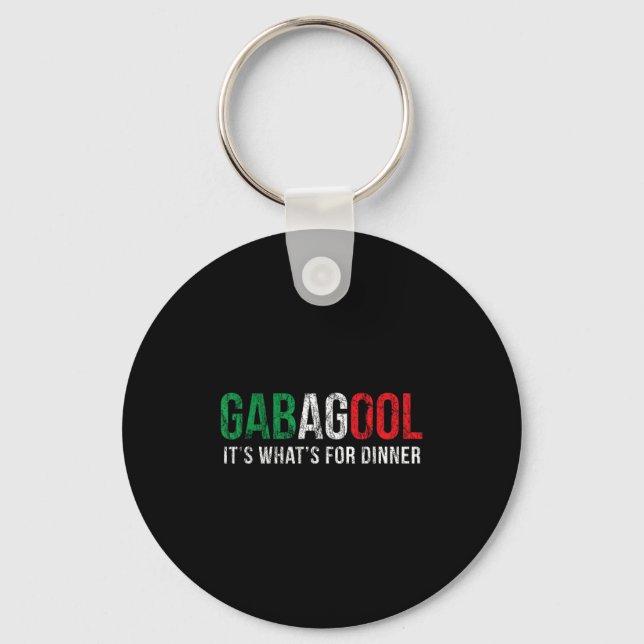 Gabagool Cacola Meat Lover New Jersey Italian Gift Keychain (Front)
