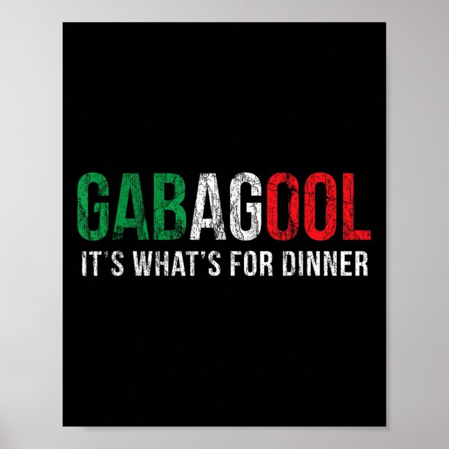 Gabagool Cacola Meat Lover New Jersey Italian Gift Poster (Front)