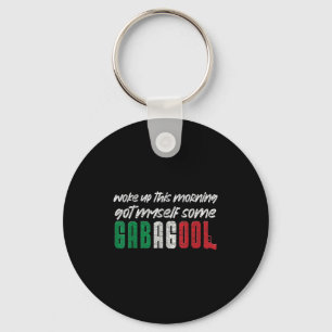 Gabagool Italian Pride Funny Quotes Columbus Day G Keychain
