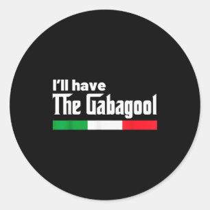 Gabagool Italy For Italians Cacola Nj New Jersey  Classic Round Sticker