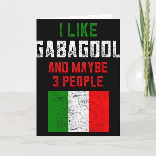 Gabagool Shirt Men New Jersey Meat Lover Italian C Card (Front)