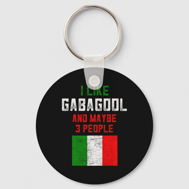 Gabagool Shirt Men New Jersey Meat Lover Italian C Keychain (Front)