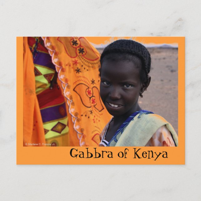 Gabbra, fille tribale du Kenya Carte postale (Devant)