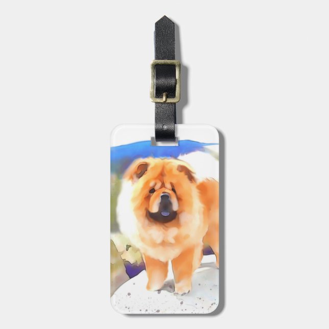 GABBY heARTdog chow Luggage Tag (Front Vertical)