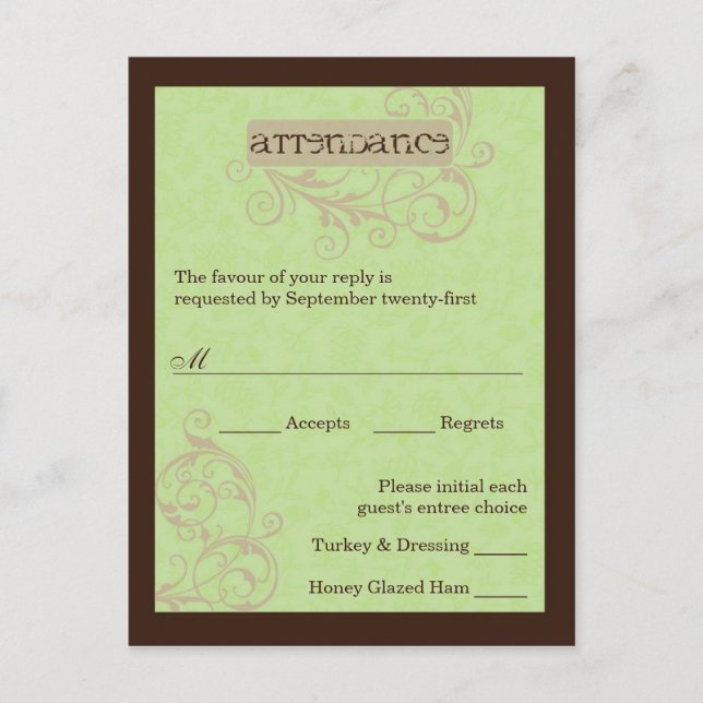 Gabby Response Invitation Postcard (Front)