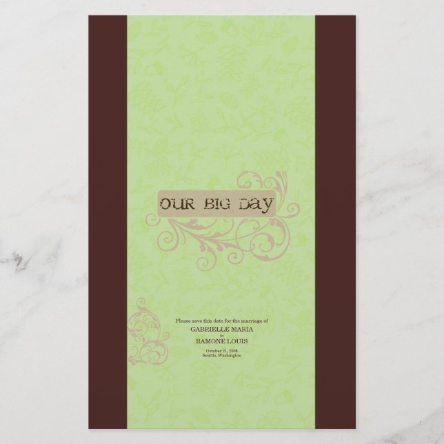 Gabby Save the Date Candybar Wrappers (Front)