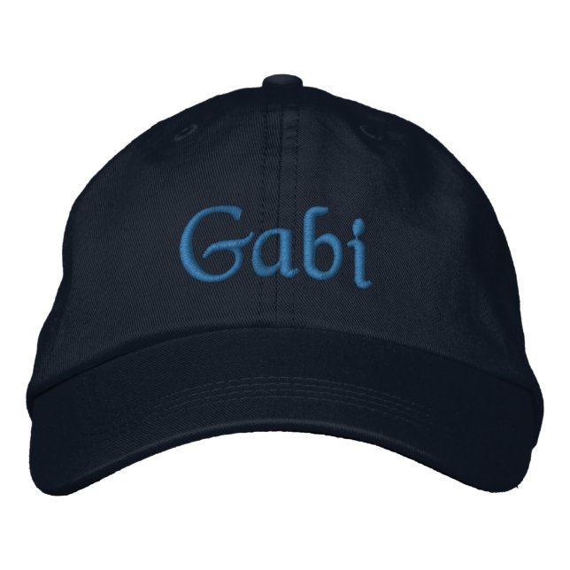 Gabi Personnalisé Brodé Casquette De Baseball Bleu (Devant)