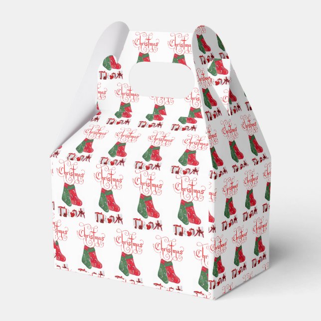 Gable Favour Box Christmas (Front Side)