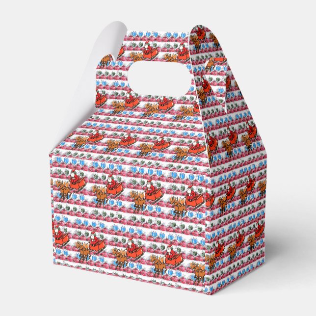 Gable Favour Box Christmas (Front Side)