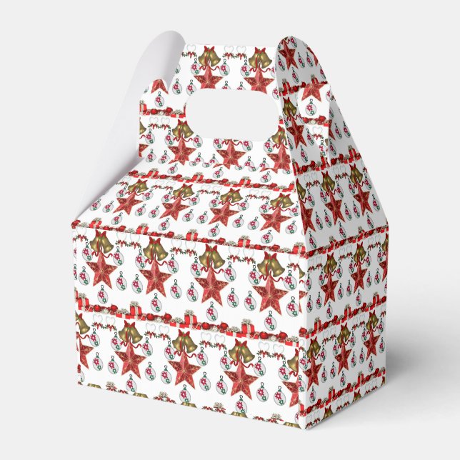 Gable Favour Box Christmas (Front Side)