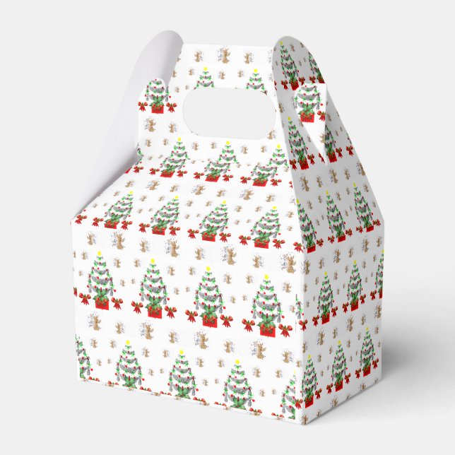 Gable Favour Box Christmas (Front Side)