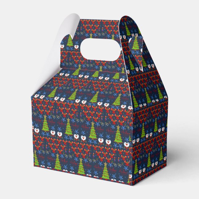 Gable Favour Box Christmas (Front Side)