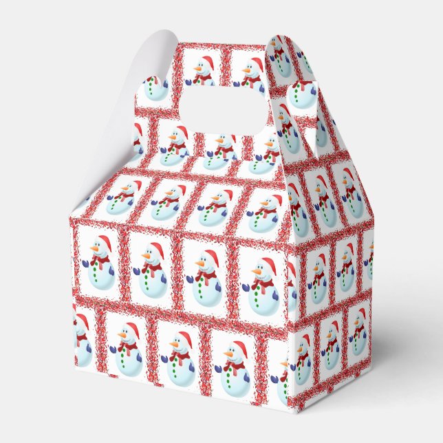 Gable Favour Box Snowman (Front Side)