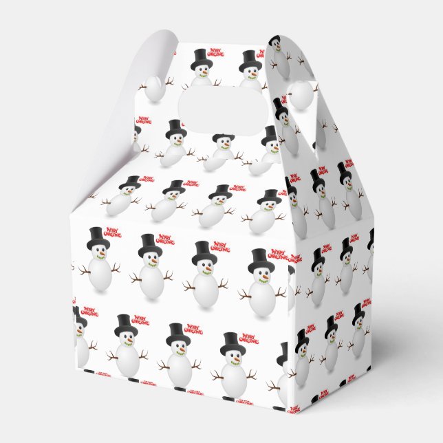 Gable Favour Box Snowman (Front Side)
