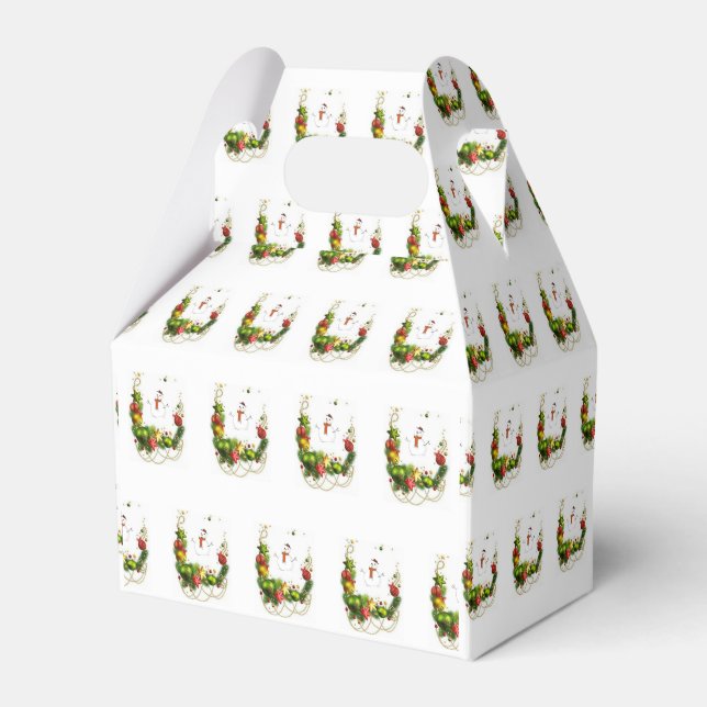 Gable Favour Box Snowman (Front Side)