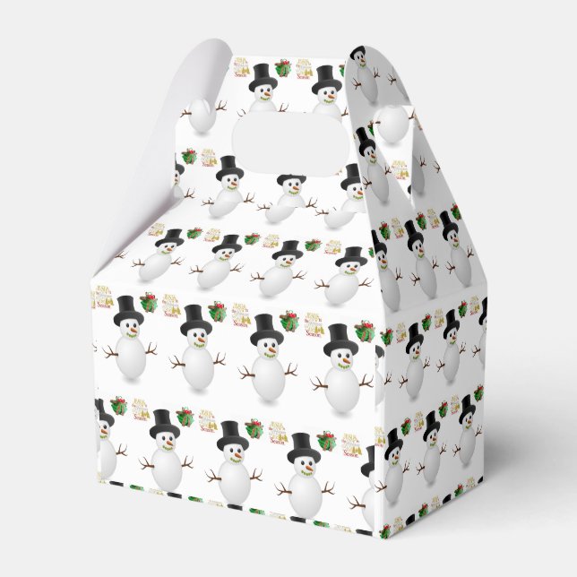 Gable Favour Box Snowman (Front Side)
