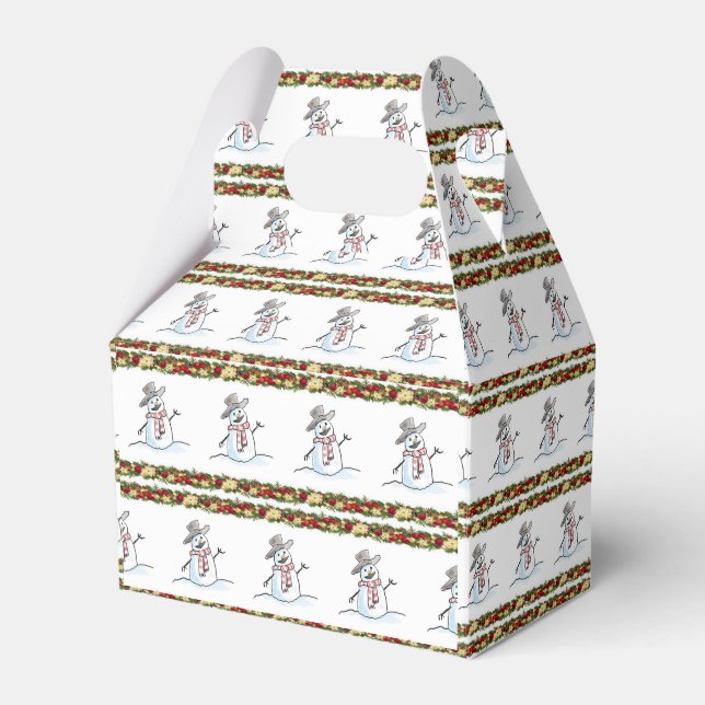 Gable Favour Box Snowman (Front Side)