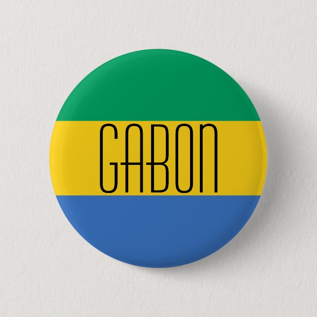 gabon 2 inch round button (Front)