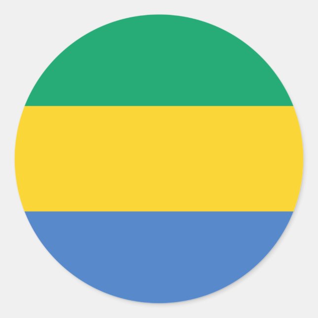 gabon classic round sticker (Front)