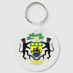 Gabon Coat of Arms detail Keychain