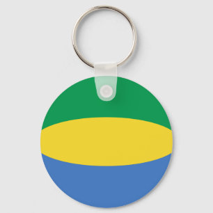 Gabon Fisheye Flag Keychain