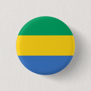 Gabon Flag 1 Inch Round Button