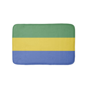 Gabon flag bath mat