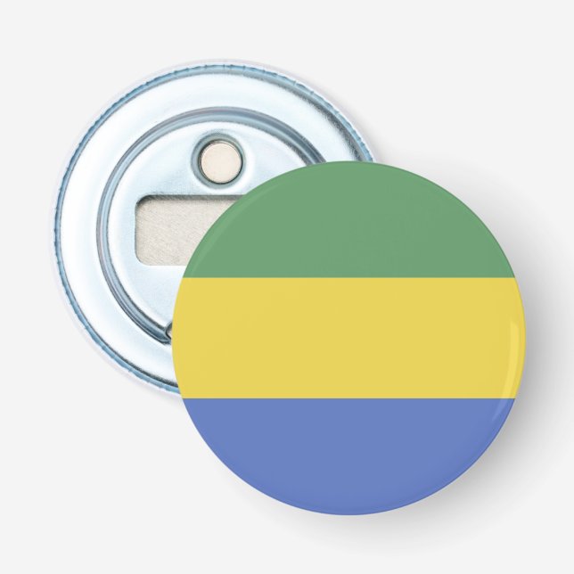 Gabon flag bottle opener (Front)