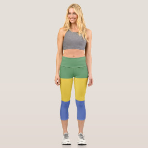 Gabon flag capri leggings