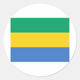 Gabon Flag Classic Round Sticker