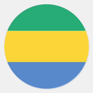 Gabon Flag Classic Round Sticker