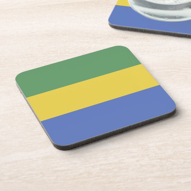 Gabon flag coaster (Left Side)