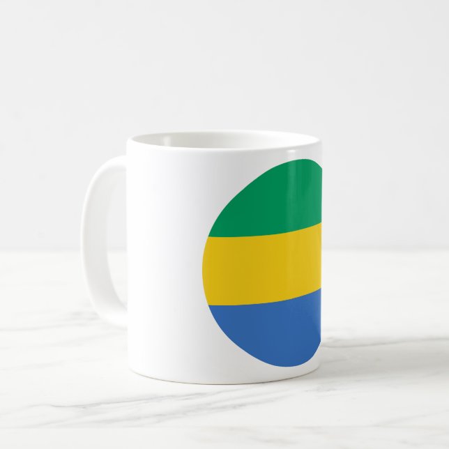 Gabon Flag Coffee Mug (Front Left)