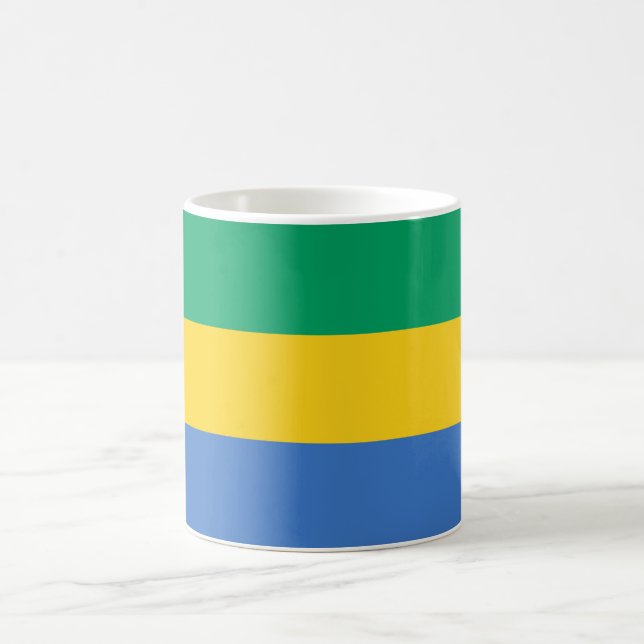 Gabon Flag Coffee Mug (Center)