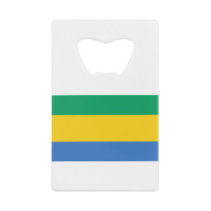 Gabon Flag Credit Card Bottle Opener