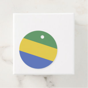 Gabon flag favour tags