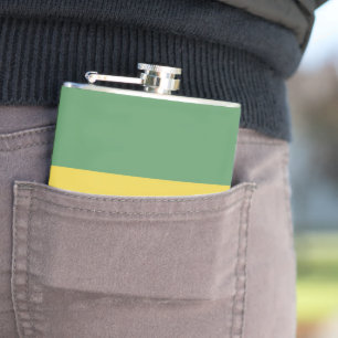 Gabon flag hip flask