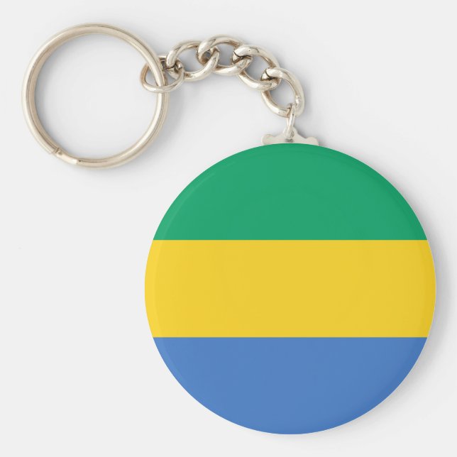 Gabon Flag Keychain (Front)