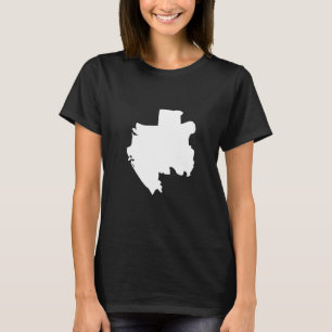 Gabon Flag Map - Gabon T-Shirt