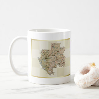 Gabon Flag + Map Mug