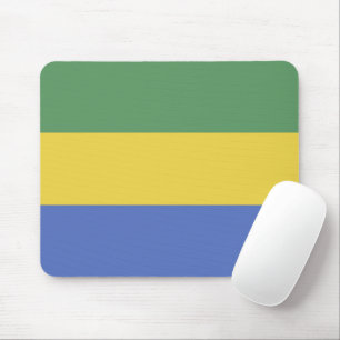 Gabon flag mouse pad