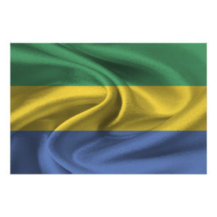 Gabon Flag Photo Print